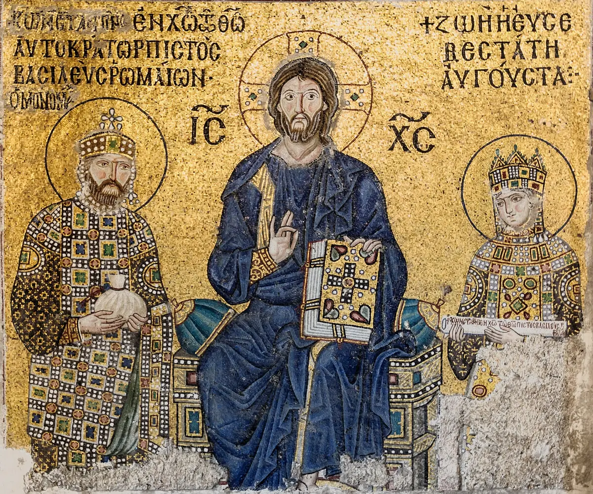 The Empress Zoe mosaic with Christ